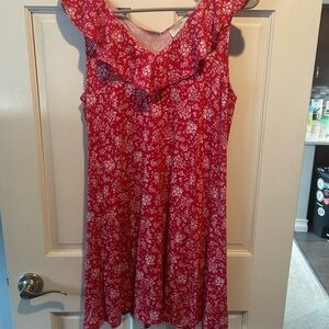 LOFT Red Floral Kids Dress